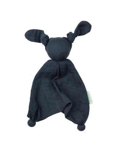 Muñeco de trapo Floppy muselina azul marino. Hoppa