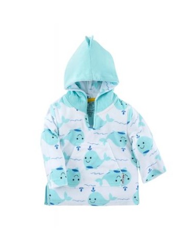 Poncho/ albornoz ballenas. Zoocchini.