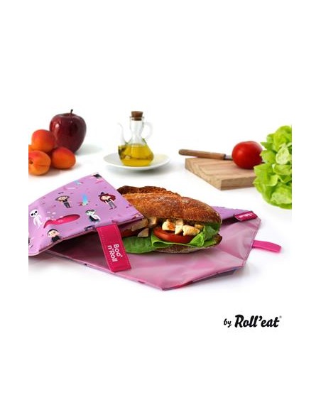 Porta alimentos. Boc´n roll Fantasy violeta