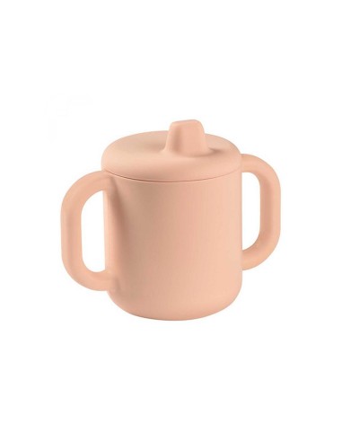 Taza de aprendizaje silicona, rosa. Béaba