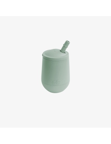 Mini cup con tapa y pajita de silicona, salvia. Ezpz(120ml)