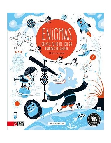 Libro "Enigmas, desafía tu mente con 25 enigmas de ciencia"