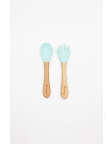 Cubiertos de bambú y silicona, mint, Kaisho