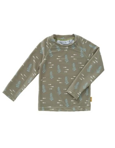 Camiseta manga larga con protección solar, océano verde. Fresk