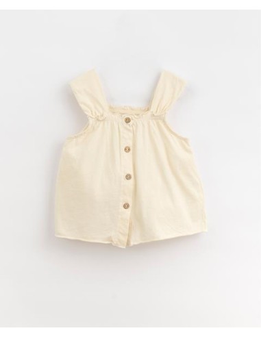 Blusa mezcla algodón y lino. Play Up