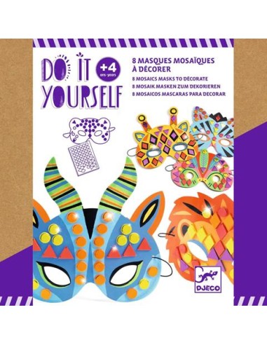 Kit para decorar máscaras de animales. Djeco