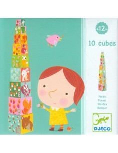 Cubos apilables, bosque. Djeco