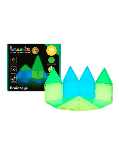 Imanix Glow in the Dark. 16 piezas. Braintoys