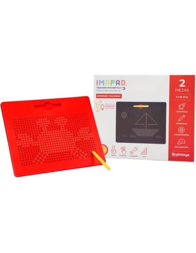 Imapad rojo, tablero magnético. Braintoys