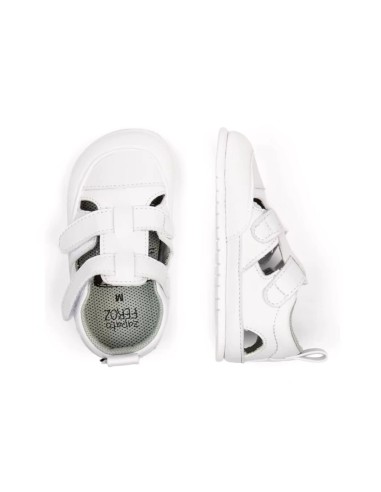 Javea blanco, microfibra. Zapato Feroz SS23.