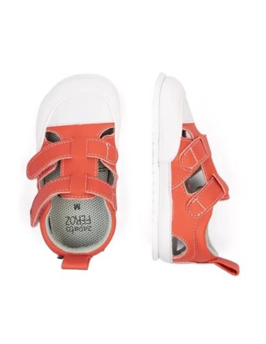 Javea Rocker coral, piel. Zapato Feroz SS23.