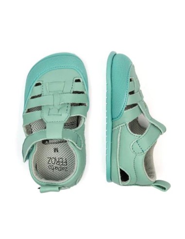 Tabarca mint, piel. Zapato Feroz SS23.