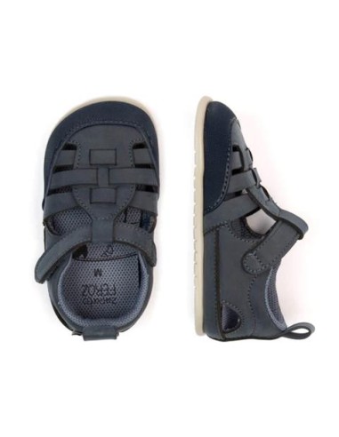 Tabarca azul, micronobuck. Zapato Feroz SS23.