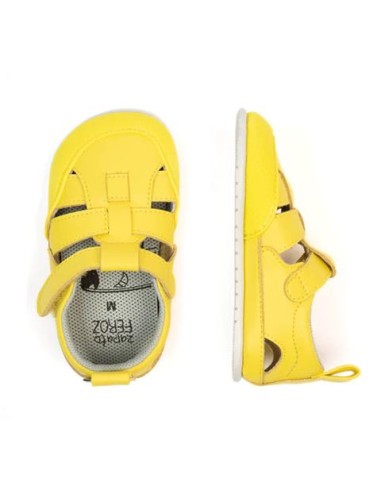 Irta amarillo, microfibra. Zapato feroz. SS23.