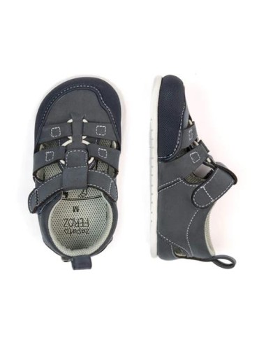 Canet azul, microfibra. Zapato Feroz. SS23,