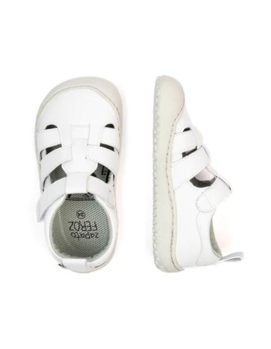 Irta Rocker blanco, microfibra. Zapato Feroz. SS23,