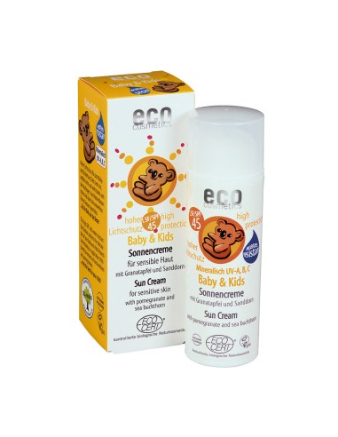 Protector solar FR45, Baby kids, 50ml. ECO Cosmetics.
