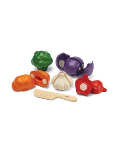 Set 5 vegetales de colores. Plantoys
