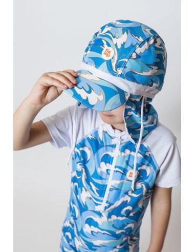 Gorro con visera y con protección solar, Ola-olita. Kaisho.