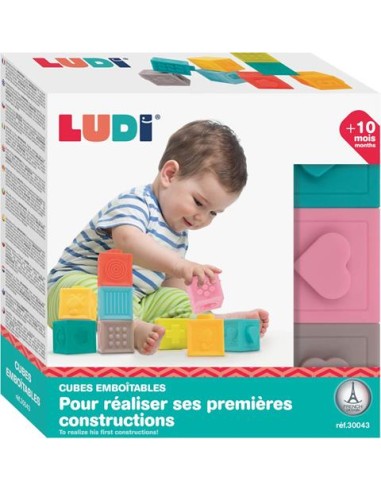 Conjunto 9 cubos apilables. Ludi