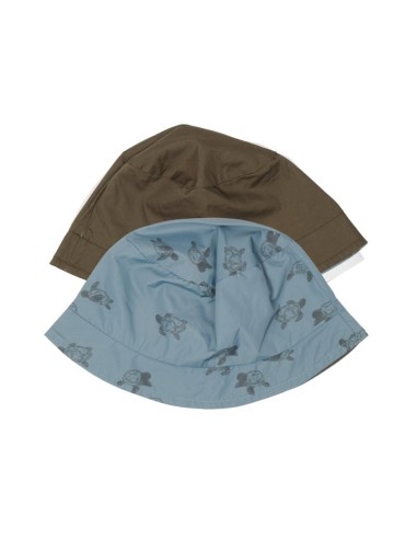 Gorro reversible Turtle island/oliva.  Little Dutch.