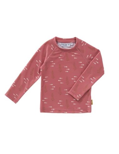 Camiseta manga larga con protección solar, océano rojo. Fresk