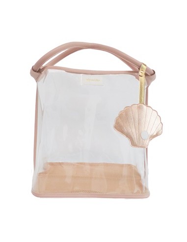 Bolso de playa rosa. Play and store