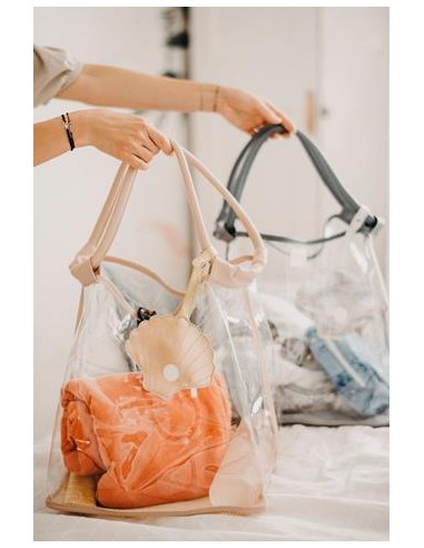 Bolso de playa rosa. Play and store