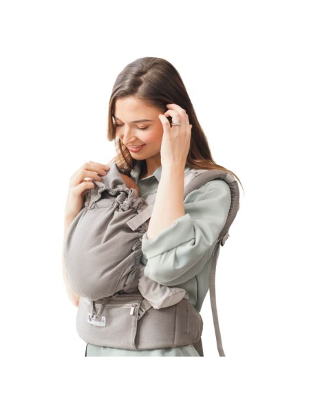 Mochila de Porteo Quokkababy Ecarrier, light grey.