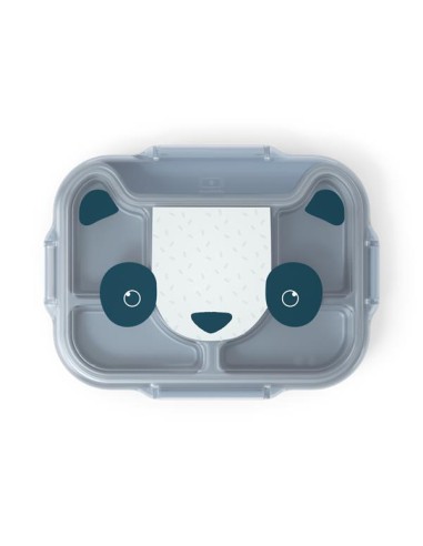 Bandeja portalimentos con divisiones hermética. Azul panda. Monbento