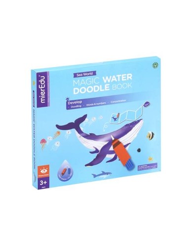Libro de dibujos mágicos, mundo marino MierEdu.