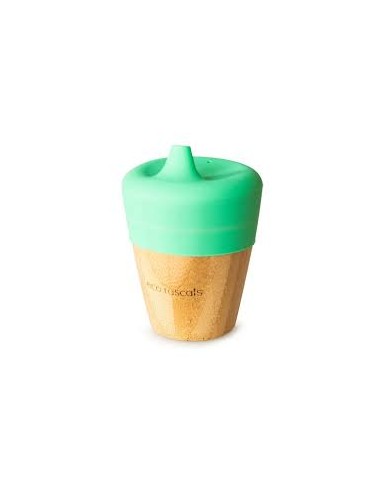 Vaso de bambú con tapa y boquilla de silicona. Ecorascals