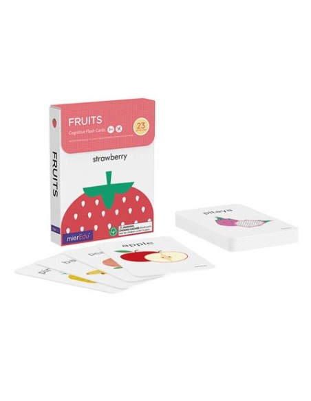 Tarjetas miro y aprendo, frutas. MierEdu.