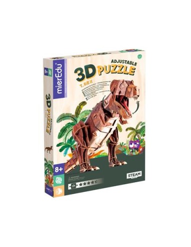 Puzzle eco 3D, Tiranosaurio Rex. MierEdu.