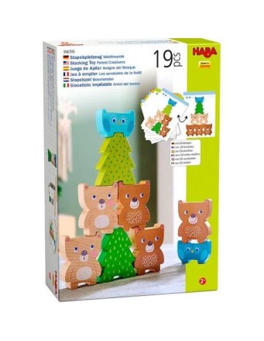 Juego de apilar amigos del bosque. Haba