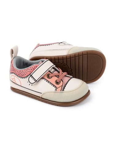 Paterna comic rosa-beige. Zapato Feroz. AW23.
