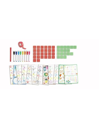 Plantilla de letras y números. Hape