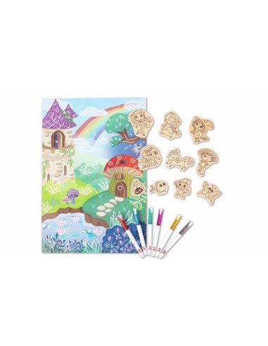 Colorea tu cuento Magnético Amigos Mágicos . Hape