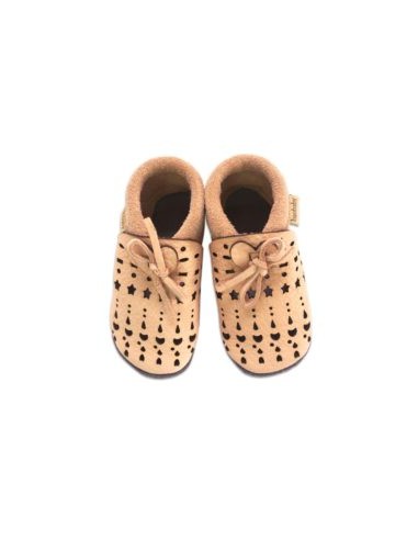 Zapato Bebé suave, Dots powder. Baobaby