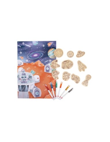 Colorea tu cuento Magnético de Marte . Hape