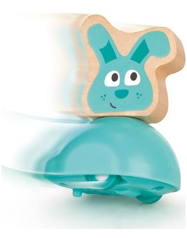 Conejo presiona y corre. Hape