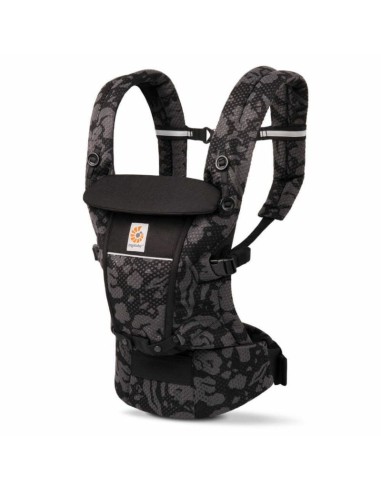 Mochila de porteo Adapt soft flex mesh, onyx bloom. ErgoBaby