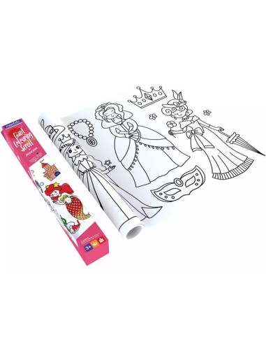 Rollo para colorear, princesas. MierEdu.