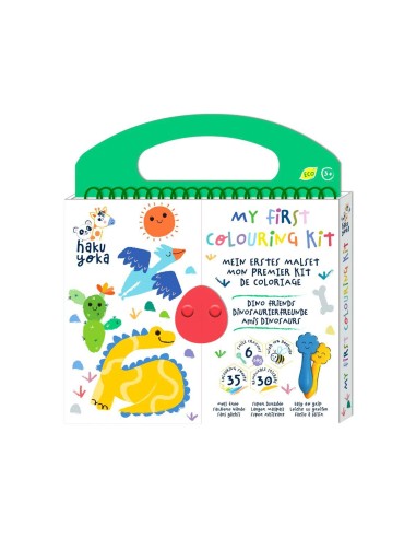 Mi primer kit para colorear, amigos de los dinosaurios. Haku Yoka