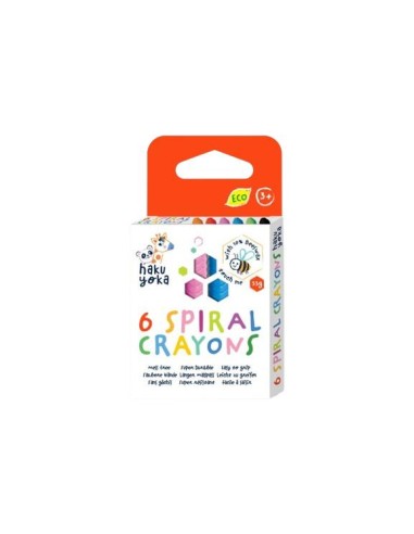 Crayones espiral 6 colores. Haku Yoka