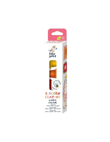 Crayones Bellota, colores calidos. Haku Yoka