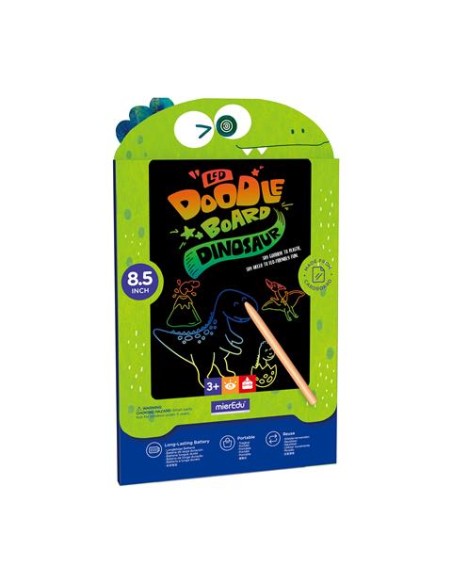 Pizarra de dibujo y escritura LCD, dinosaurio. Mieredu