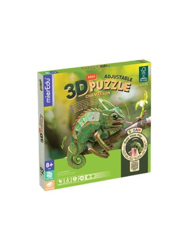 Mini puzzle 3D Camaleón. Mieredu