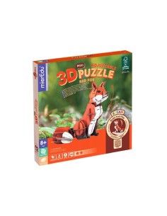 Mini puzzle 3D Zorro rojo. Mieredu