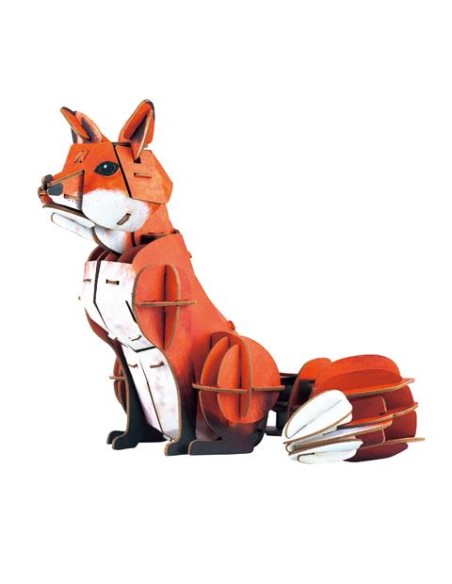 Mini puzzle 3D Zorro rojo. Mieredu